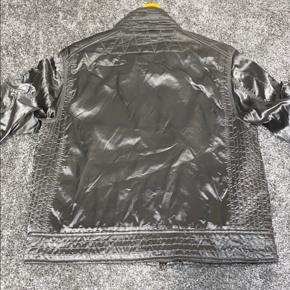 RALPH LAUREN BLACK LABEL/ SILVER BOMBER JACKET - Picture 6 of 8